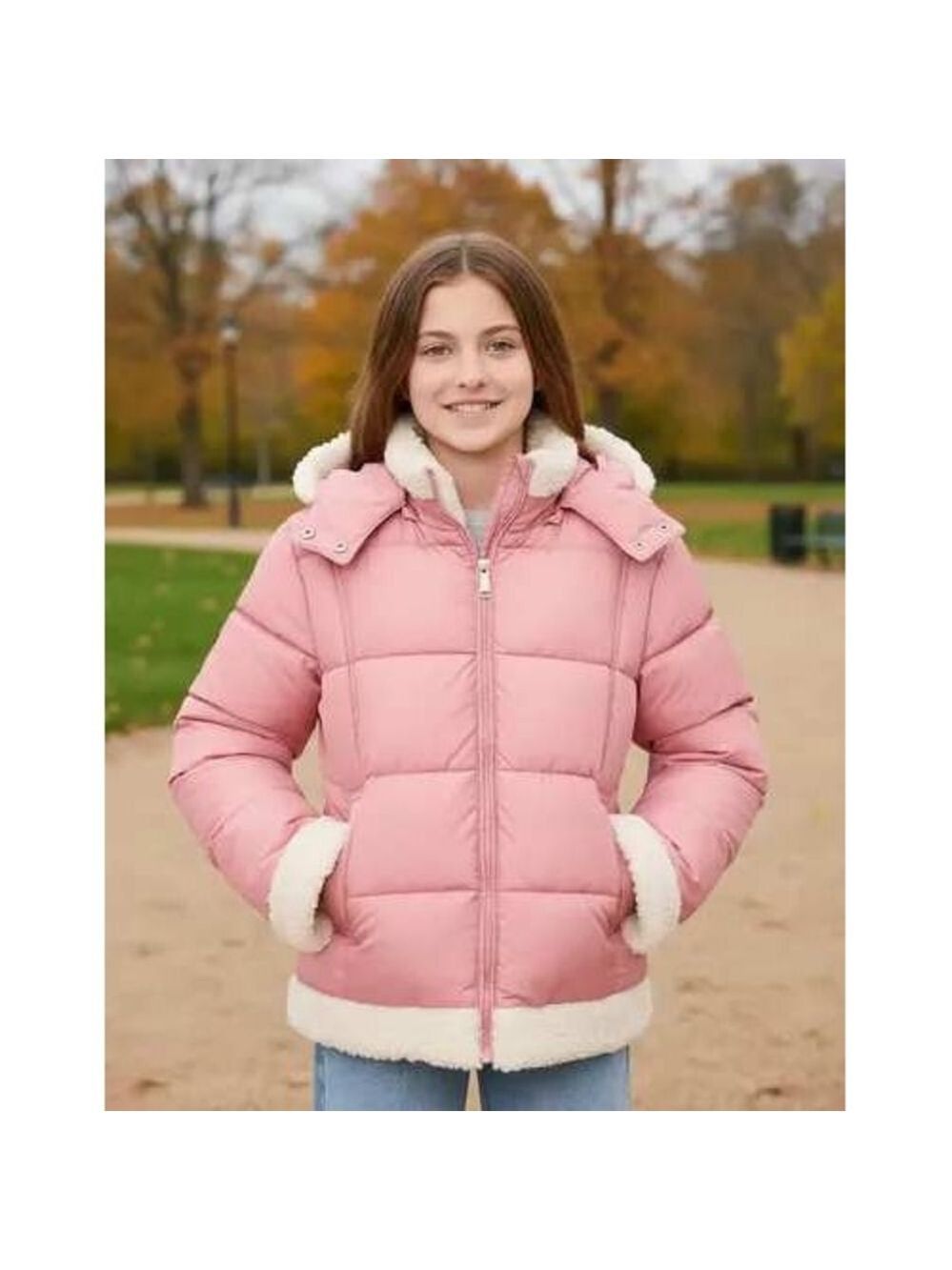 Sam Edelman Puffer Jacket Kids Size 10/12 Pink Excellent